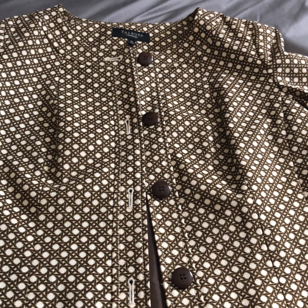 Talbots Trellis Cropped Sleeve Jacket - Picture 7 of 8